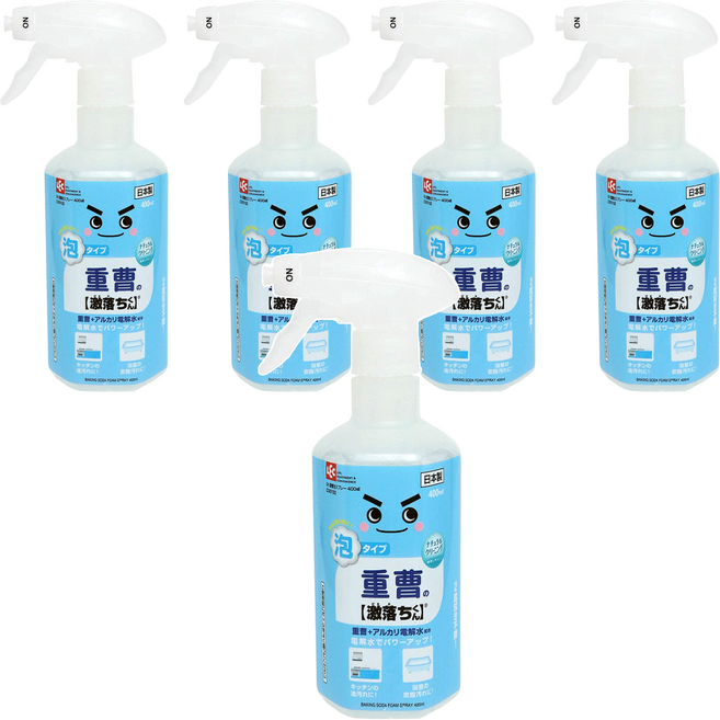 LEC 激落君 小蘇打泡沫清潔劑, 400ml, 5瓶