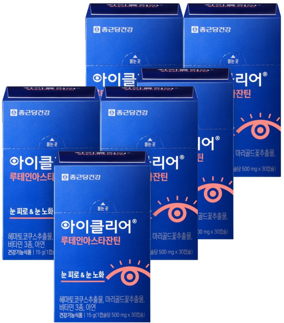 아이클리어 루테인아스타잔틴, 30정, 6개