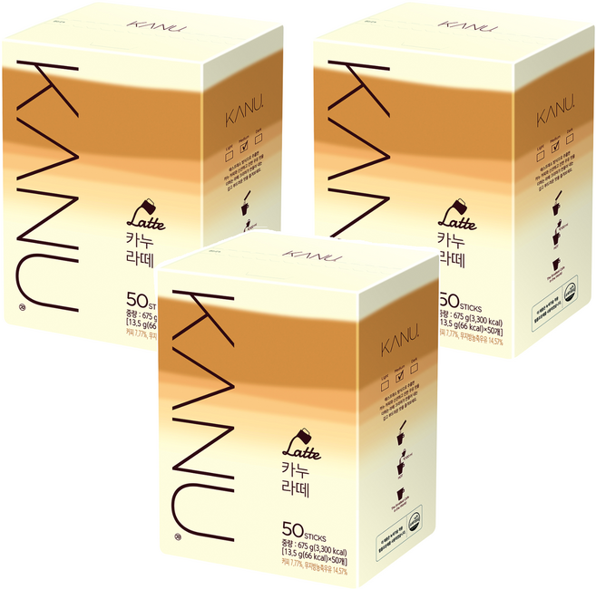카누 라떼 스틱커피, 13.5g, 50개입, 3개