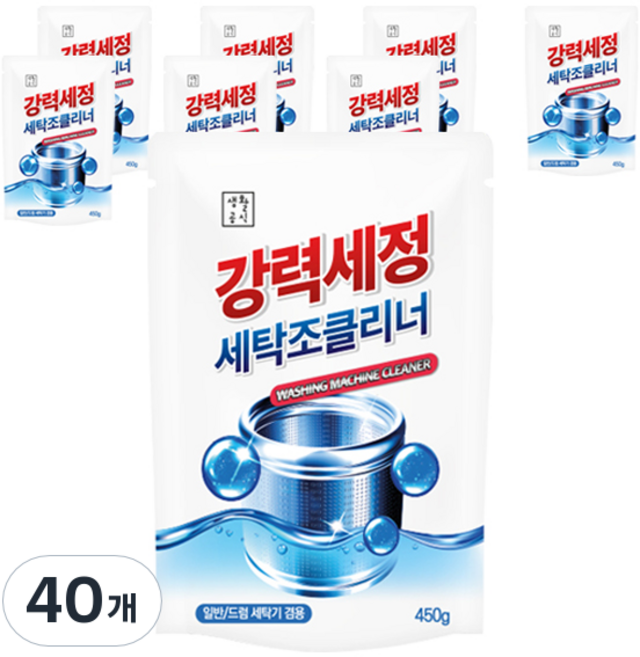 생활공식 퍼펙트 강력세정 세탁조 클리너, 40개, 450g