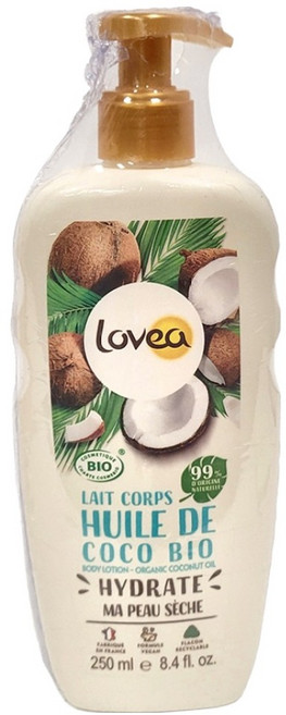 Lovea 乳油木椰子BiO保濕身體乳, 250ml, 1瓶