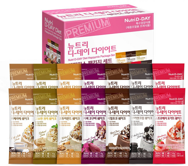 뉴트리디데이 다이어트 해피믹스 패키지 세트, 350g, 1세트