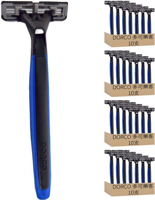 DORCO 多可樂客 雙層潤滑廣角輕便刀, 10支, 4包