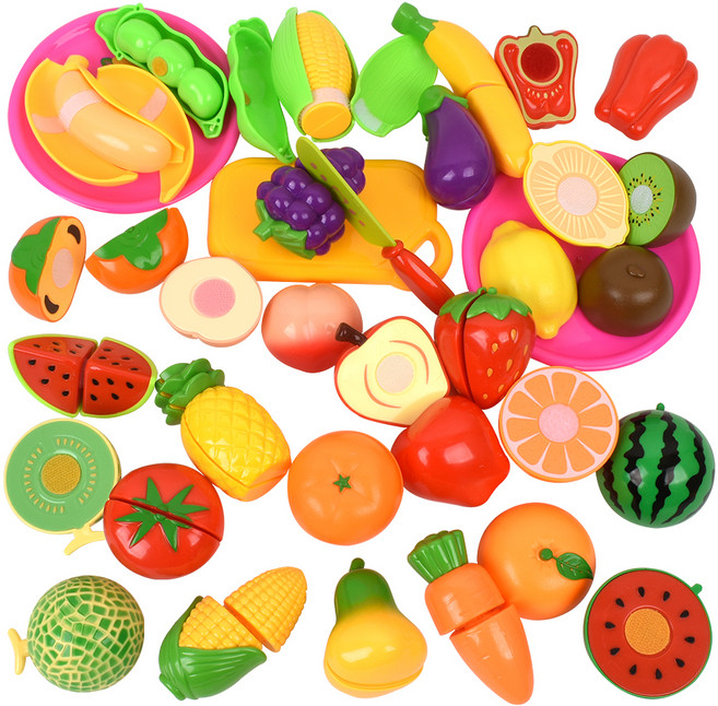 오즈토이 뉴 과일 자르기 소꿉놀이, 혼합 색상, 1세트