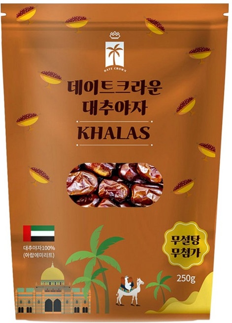 데이트크라운 칼라스 대추야자, 1개, 250g