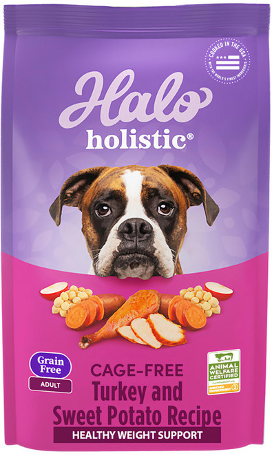 Halo 嘿囉 成犬適用 無穀乾飼料 犬用, 10lb, 1袋, 低脂火雞肉
