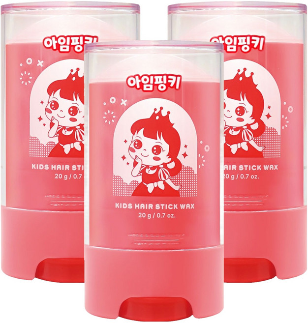 아임핑키 잔머리 스틱 왁스, 20g, 3개