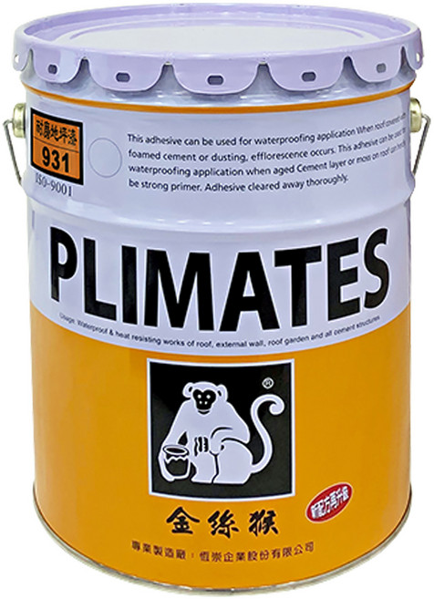 PLIMATES 金絲猴 耐磨地坪漆 P-931 一加侖, 灰色, 1桶