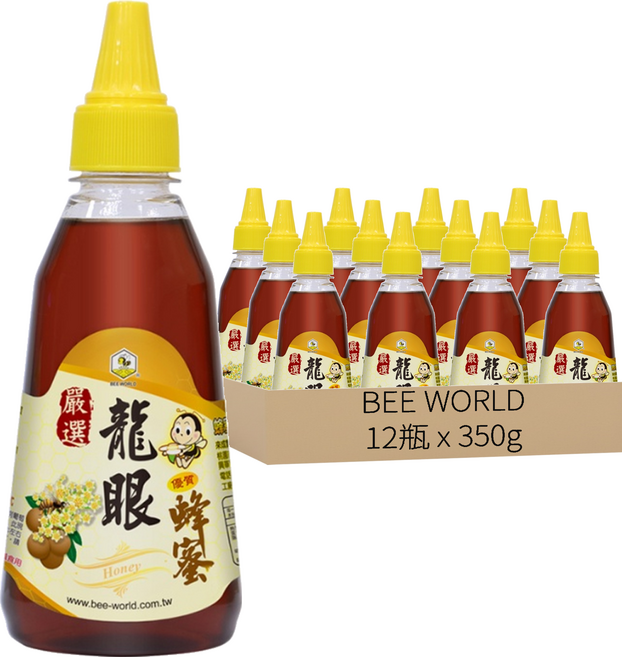 BEE WORLD 蜂蜜世界 嚴選龍眼蜂蜜, 350g, 12瓶