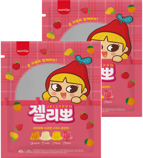 삼립 젤리뽀 40개입, 2.4kg, 2개