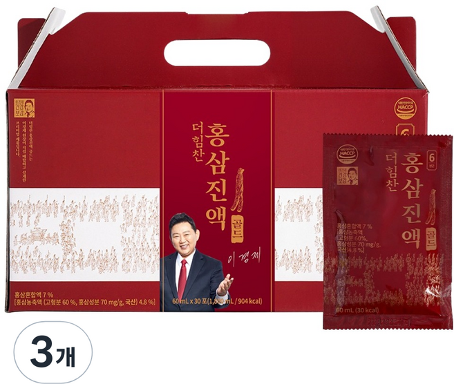 래오이경제 더힘찬 홍삼진액 골드 30p, 1.8L, 3개