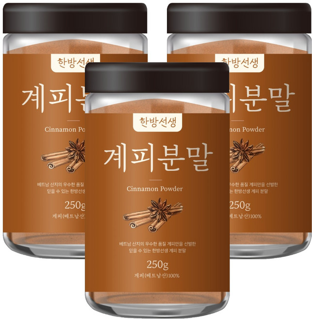 한방선생 계피가루 특품, 250g, 3개