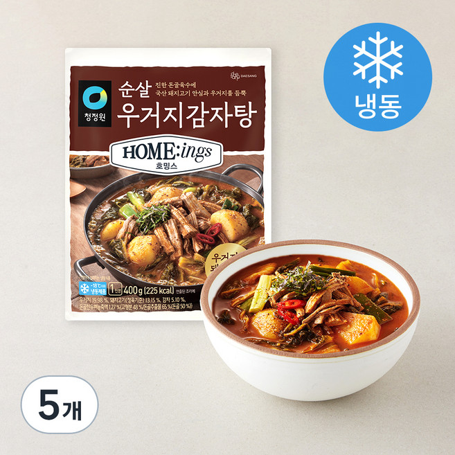 청정원 호밍스 순살 우거지 감자탕 (냉동), 400g, 5개