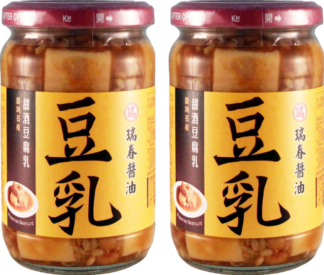 瑞春醬油 甜酒豆腐乳, 380g, 2罐