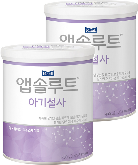 앱솔루트 아기설사 분유, 400g, 2개