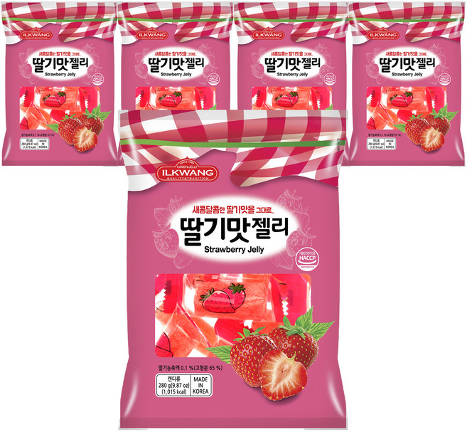 일광제과 딸기맛 젤리, 280g, 5개