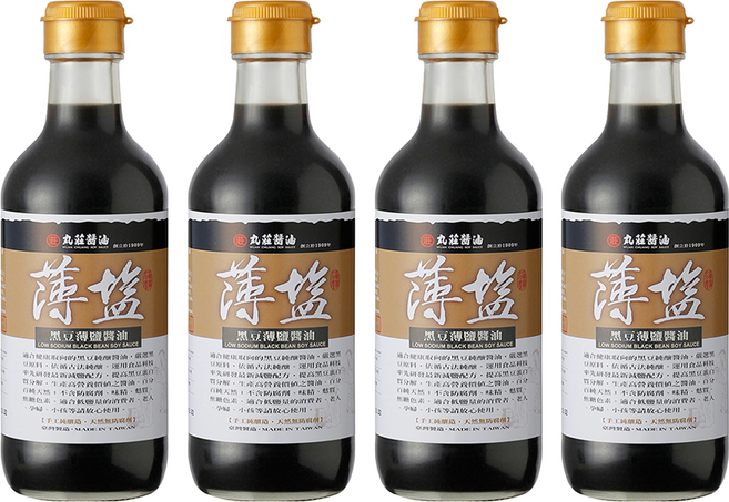 丸莊醬油 黑豆薄鹽醬油 180日天然發酵 不添加防腐劑, 300ml, 4瓶