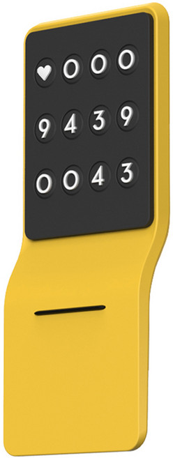 훠링 안심번호 자동차 틈새 주차번호판, 옐로우, 1개