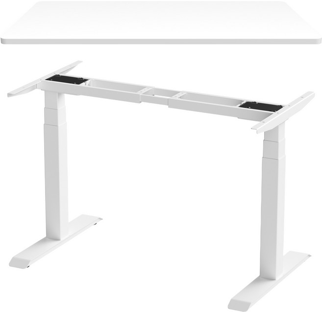 덱스탑 스마트 모션데스크 PRO 2.0 상판 1400 + 듀얼모터 3단 프레임 세트 방문설치, 화이트