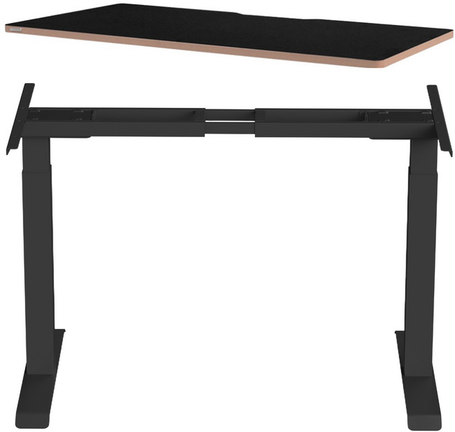 덱스탑 스마트 모션데스크 PRO 2.0 상판 1400 + 듀얼모터 2단 프레임 세트 방문설치, 블랙