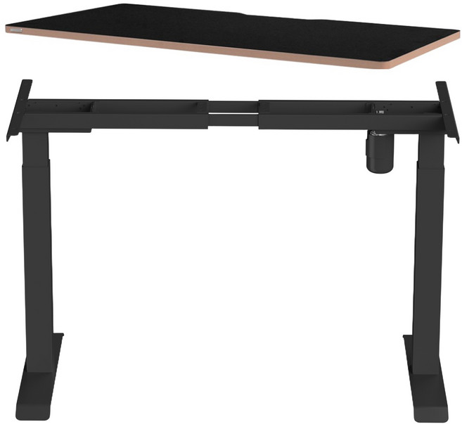 덱스탑 스마트 모션데스크 PRO 2.0 상판 1400 + 싱글모터 2단 프레임 세트 방문설치, 블랙