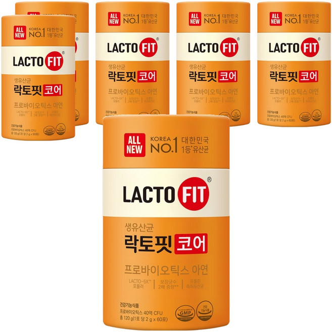 락토핏 코어 유산균 60p, 120g, 6개