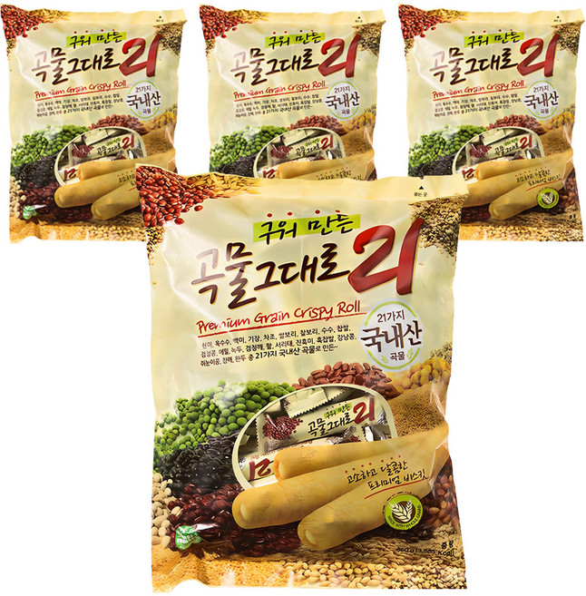 곡물그대로21 크리스피롤, 650g, 4개
