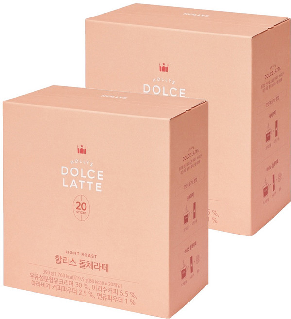 할리스 돌체라떼 커피믹스, 19.5g, 20개입, 2개