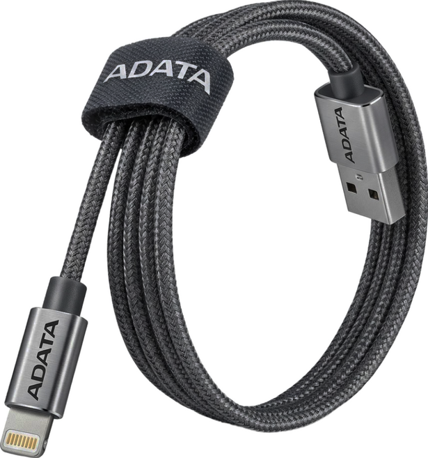 ADATA 威剛 Lightning充電傳輸線, 100cm, 鈦色, 1條