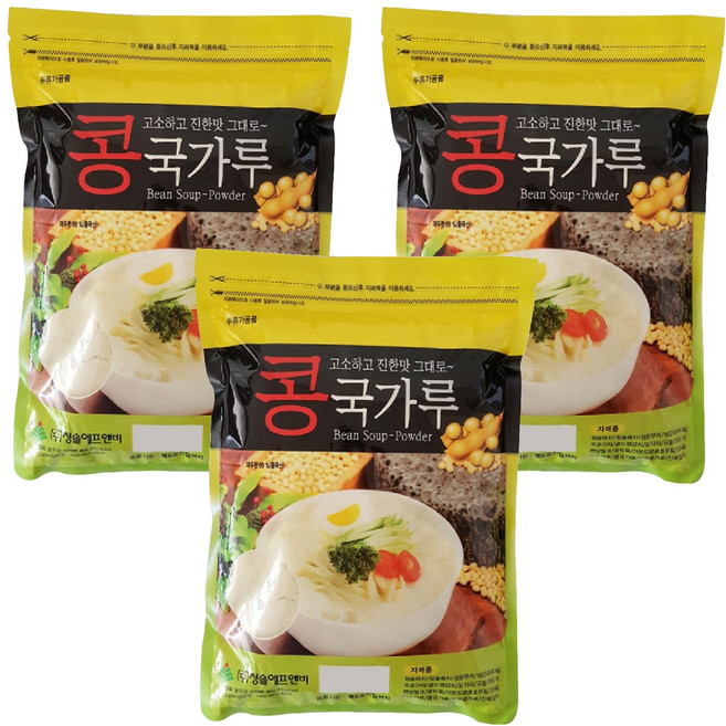 청솔식품 콩국가루, 850g, 3개