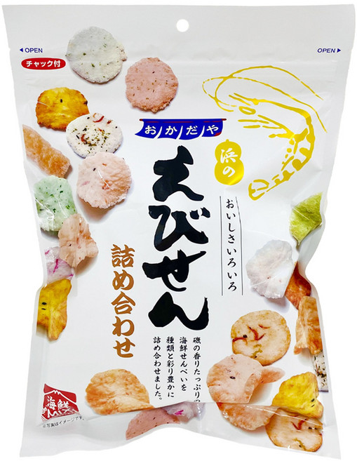 岡田屋製菓 綜合蝦餅, 155g, 1包