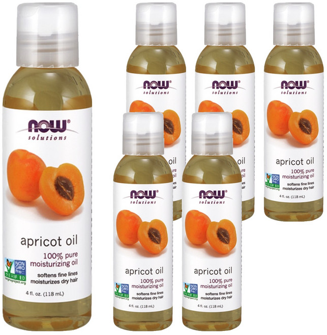 NOW Foods 純杏桃核仁保濕油, 118ml, 6瓶