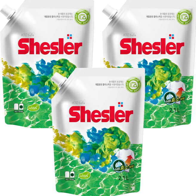 쉬슬러 액상세제 유칼립투스 리필, 2.1L, 3개