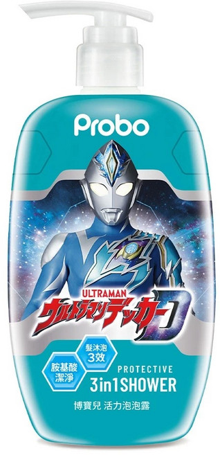 Probo 博寶兒 ULTRAMAN 活力泡泡露, 500ml, 1瓶