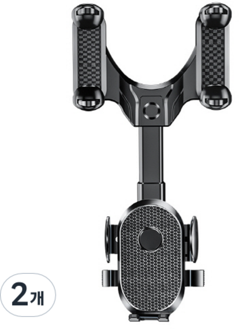 조인메이드 백미러 휴대폰 거치대, 2개, 블랙
