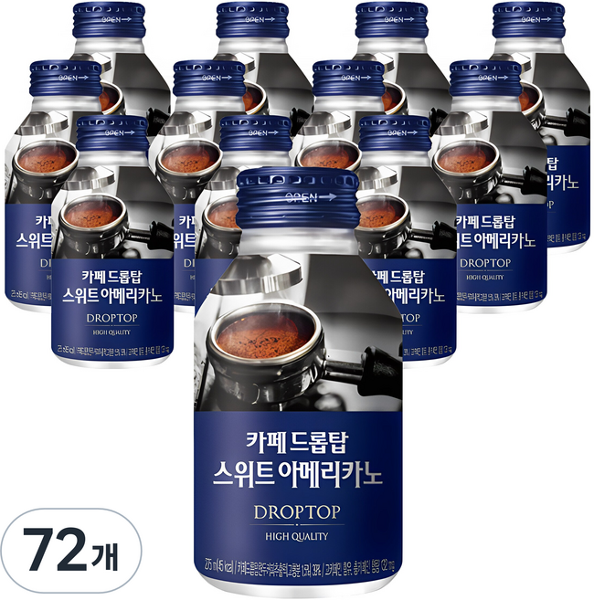 광동제약 카페 드롭탑 스위트 아메리카노, 275ml, 72개