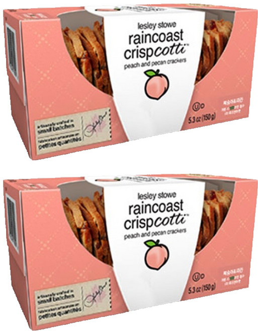 레슬리스토 레인코스트 크리스프 코티 복숭아 앤 피칸, 150g, 2개