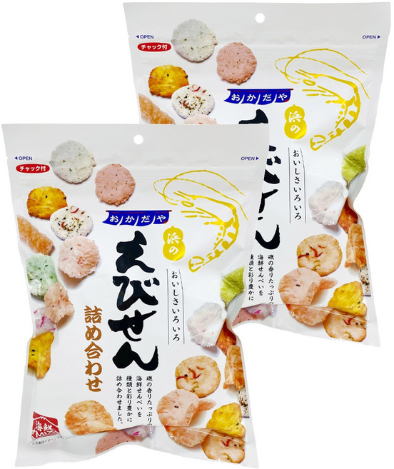 岡田屋製菓 綜合蝦餅, 155g, 2包