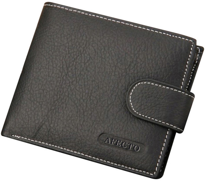 baellerry Afecto 男士牛皮按扣短夾