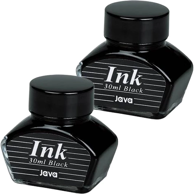 자바펜 만년필 병잉크 30ml, 2개, 흑색 - 쿠팡