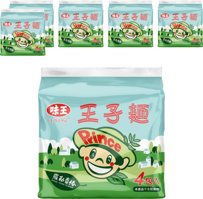 味王 王子麵 羅勒香椿口味 44g, 24包