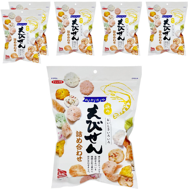 岡田屋製菓 綜合蝦餅, 155g, 6包