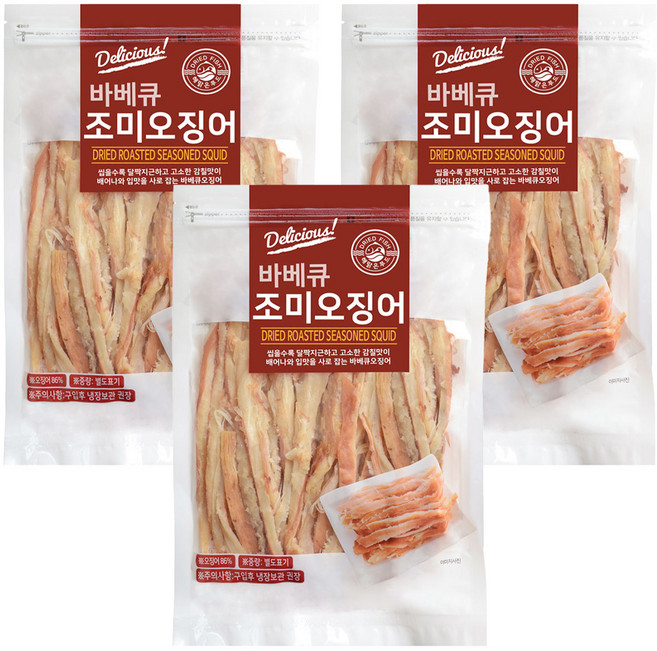 Seapure 燒烤魷魚絲, 300g, 3包