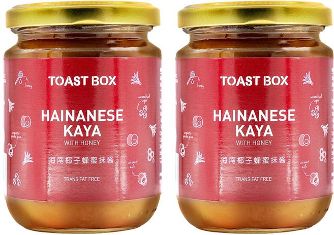 TOASTBOX 海南咖椰醬, 250g, 2個