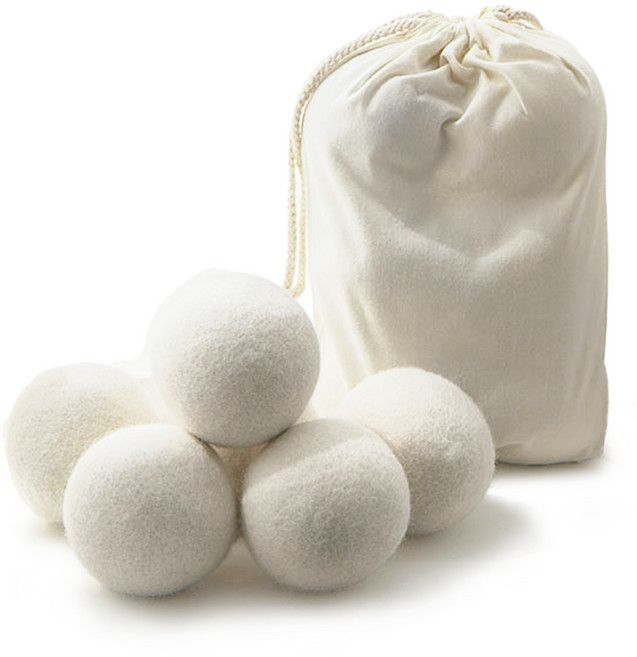 코멧 홈 건조기 양모 울드라이어볼 6p + 파우치 세트, 화이트, 1세트