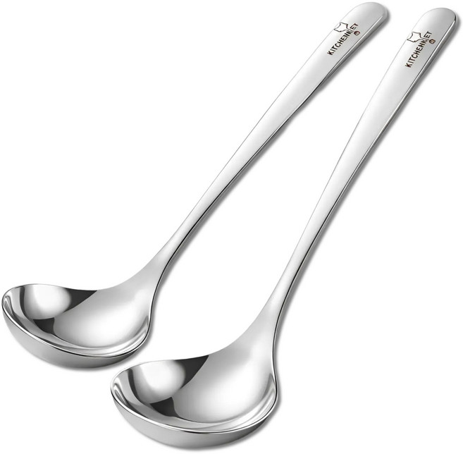 키친켓 스테인리스 304 미니국자 2종세트, 실버, 2개