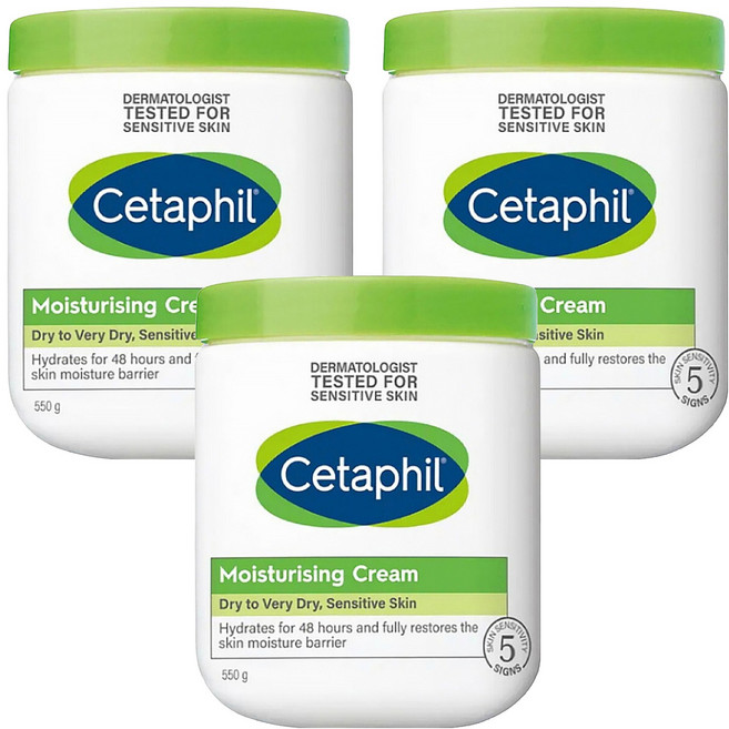 Cetaphil 舒特膚 長效潤膚霜, 550g, 3罐