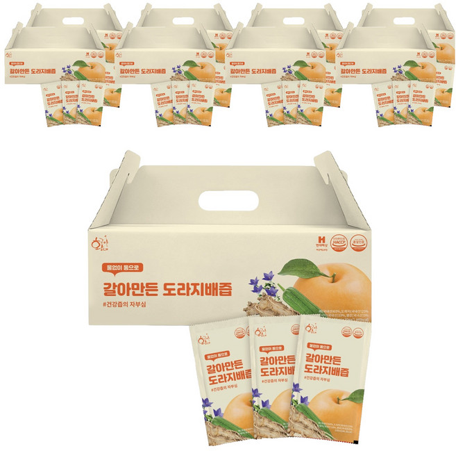 황금이네 국내산 갈아만든 도라지배즙, 100ml, 270개