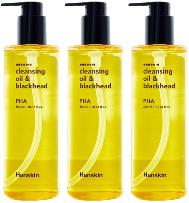 한스킨 클렌징오일 앤 블랙헤드 PHA, 300ml, 3개
