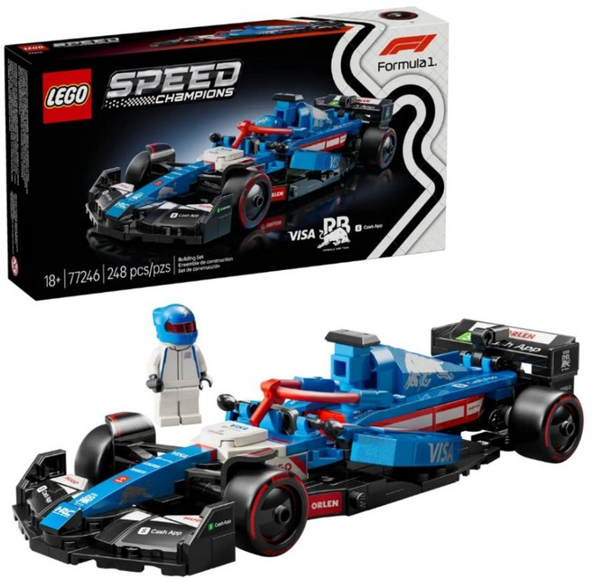 LEGO Speed系列 Visa Cash App RB VCARB 01 F1賽車模型 樂高積木, 1盒, 藍色